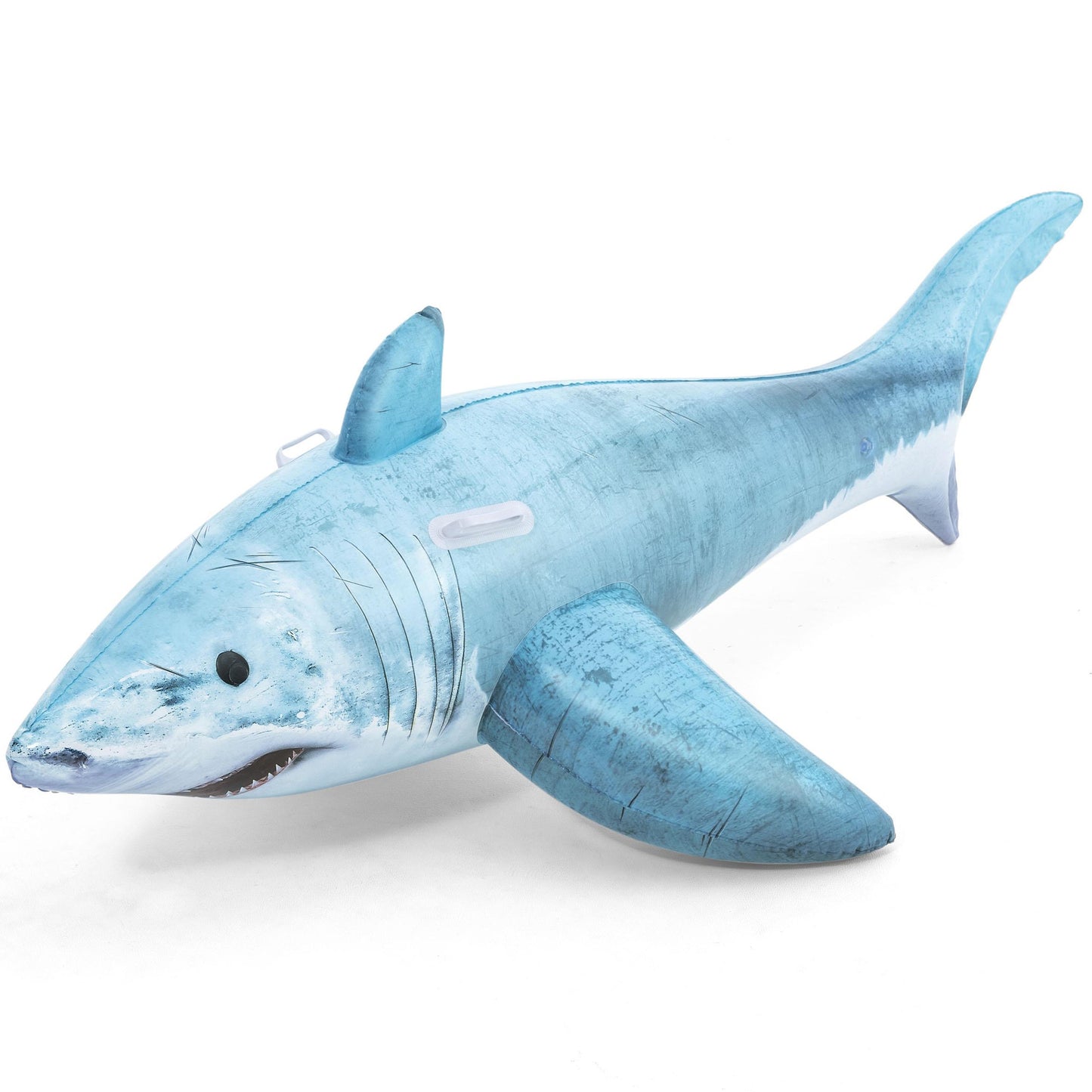 H2OGO! Realistic Shark Ride-On – 72" Inflatable Pool Float with Handles