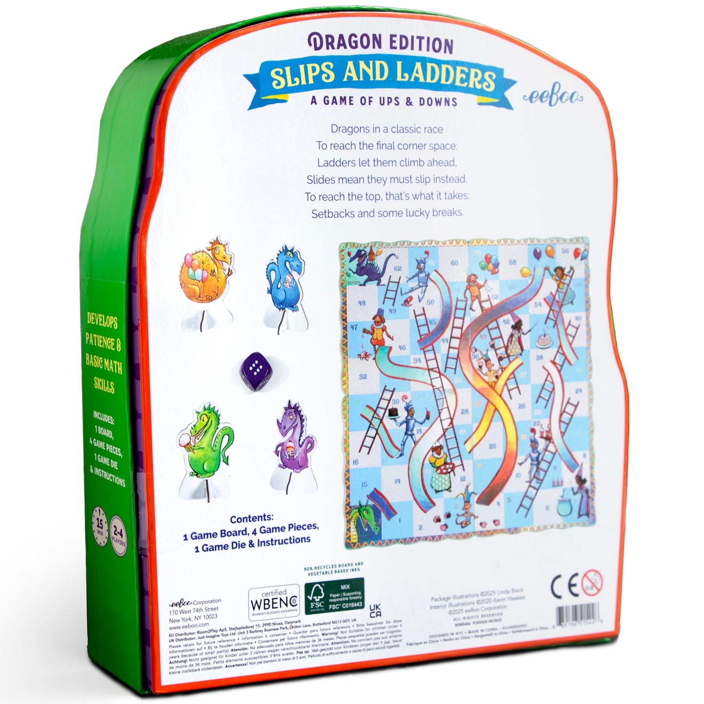 eeBoo Dragon Slips & Ladders Board Game