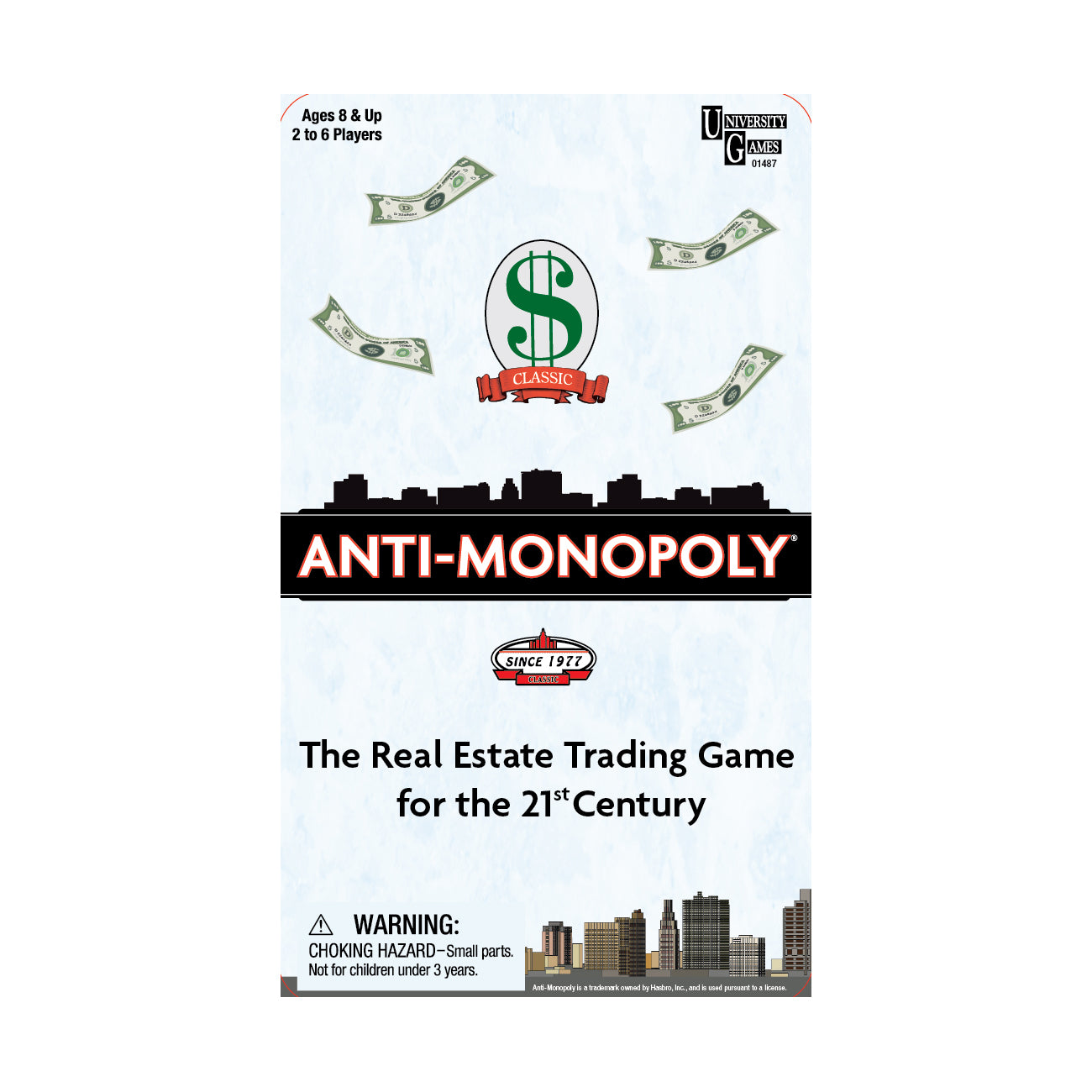 Anti-Monopoly Game Travel Edition Tin