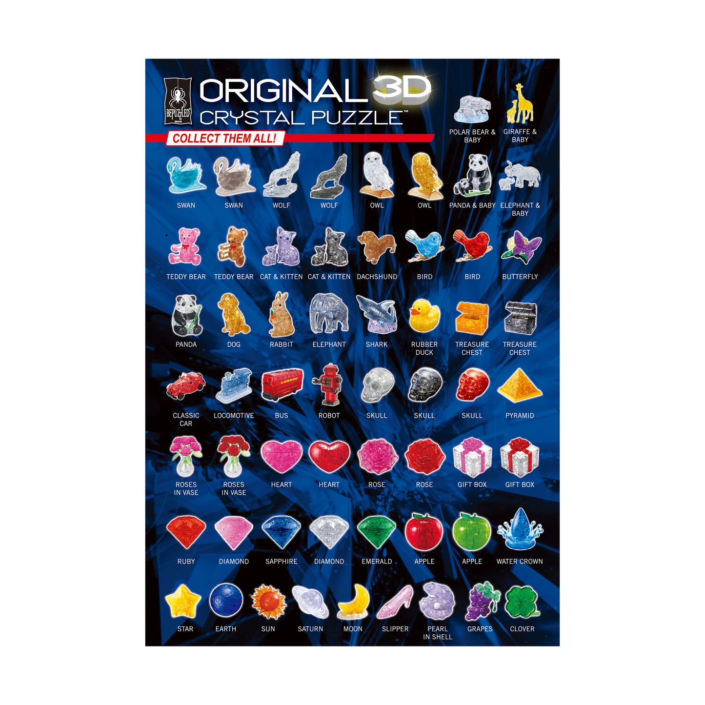 3D Crystal Puzzle - Adorable Hedgehog Design, 55 Pieces