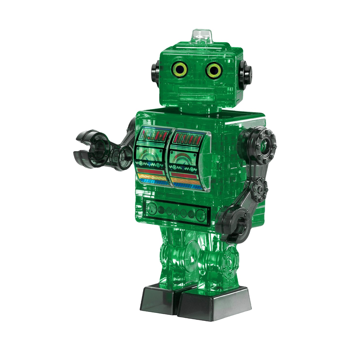 BePuzzled 3D Crystal Puzzle - Tin Robot (Green), 39 Pcs