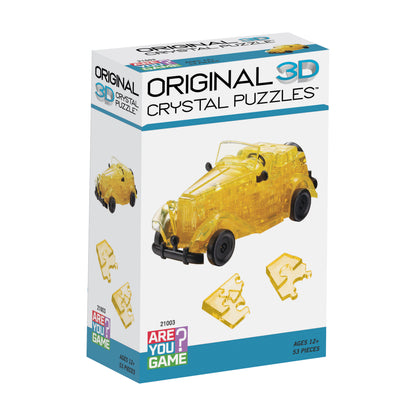 Classic Car Yellow 3D Crystal Puzzle - 53 Pieces