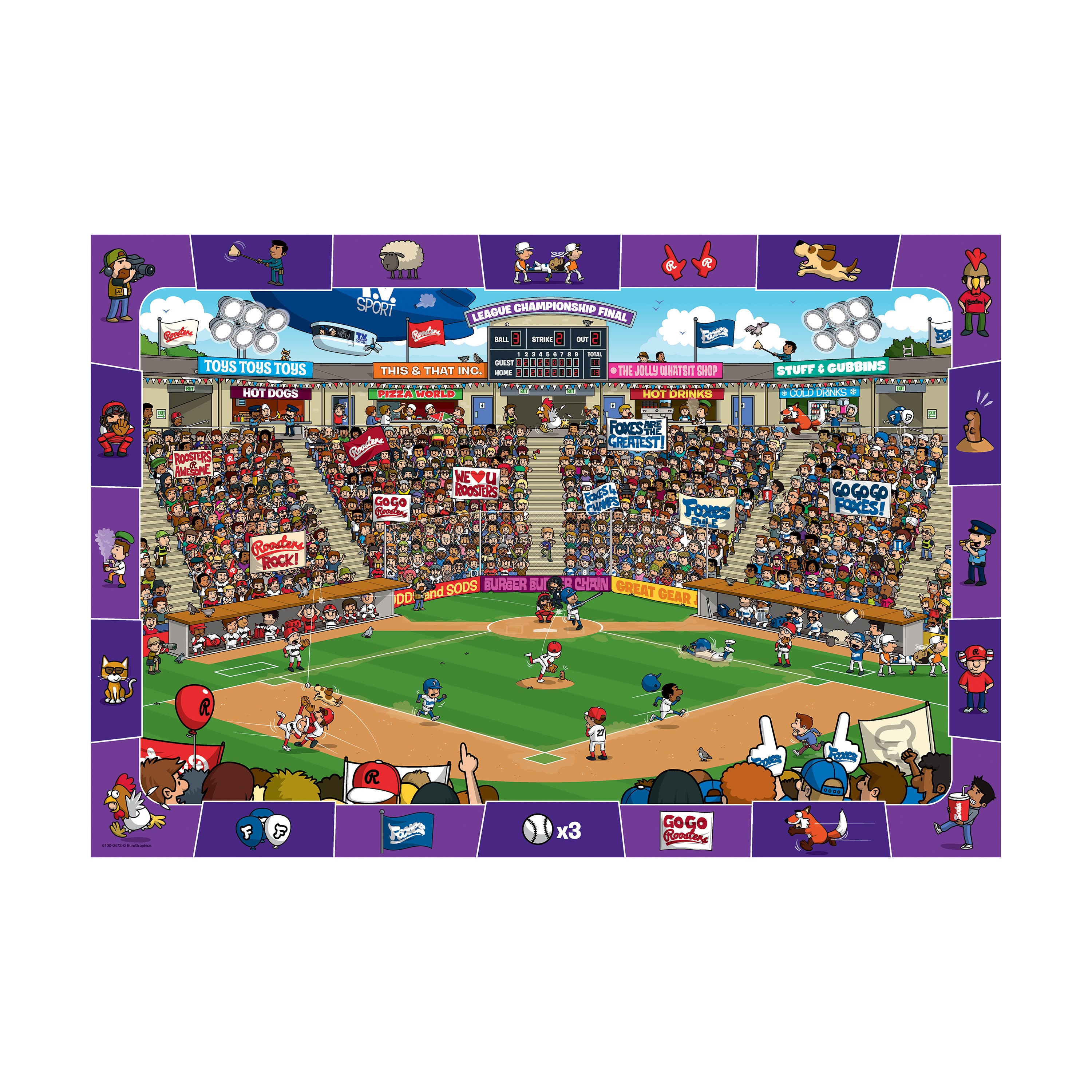 Spot & Find Baseball Themed Puzzle - 100 pc – Toys