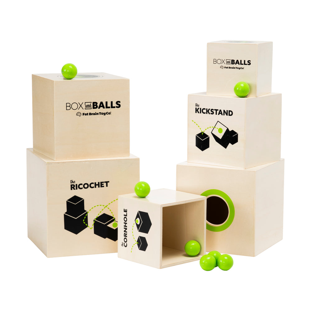 Box and Balls - Classic Wooden Trick Shot Game