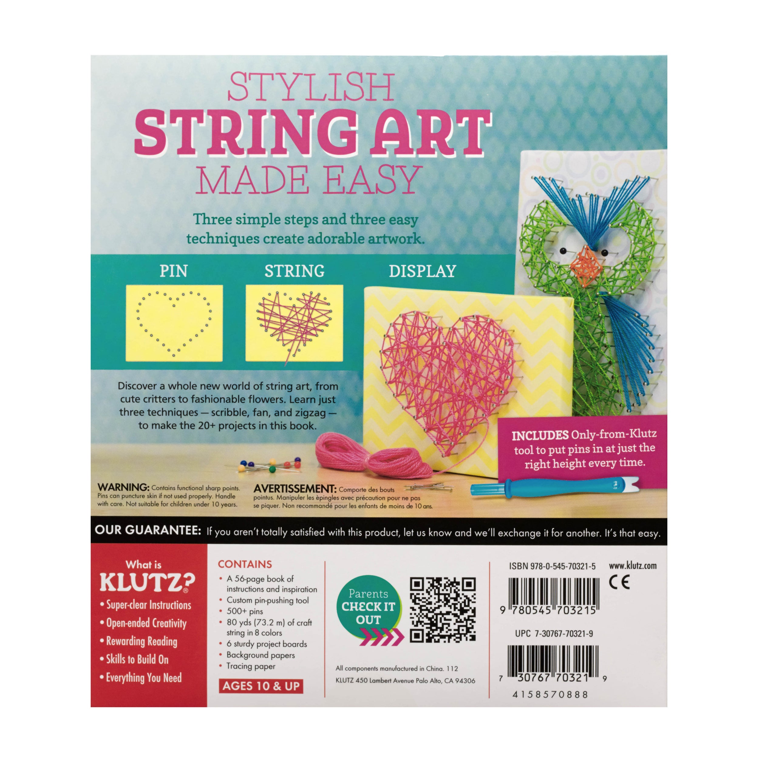 Klutz Creative String Art Craft Kit - Transform Simple Strings into Ar ...
