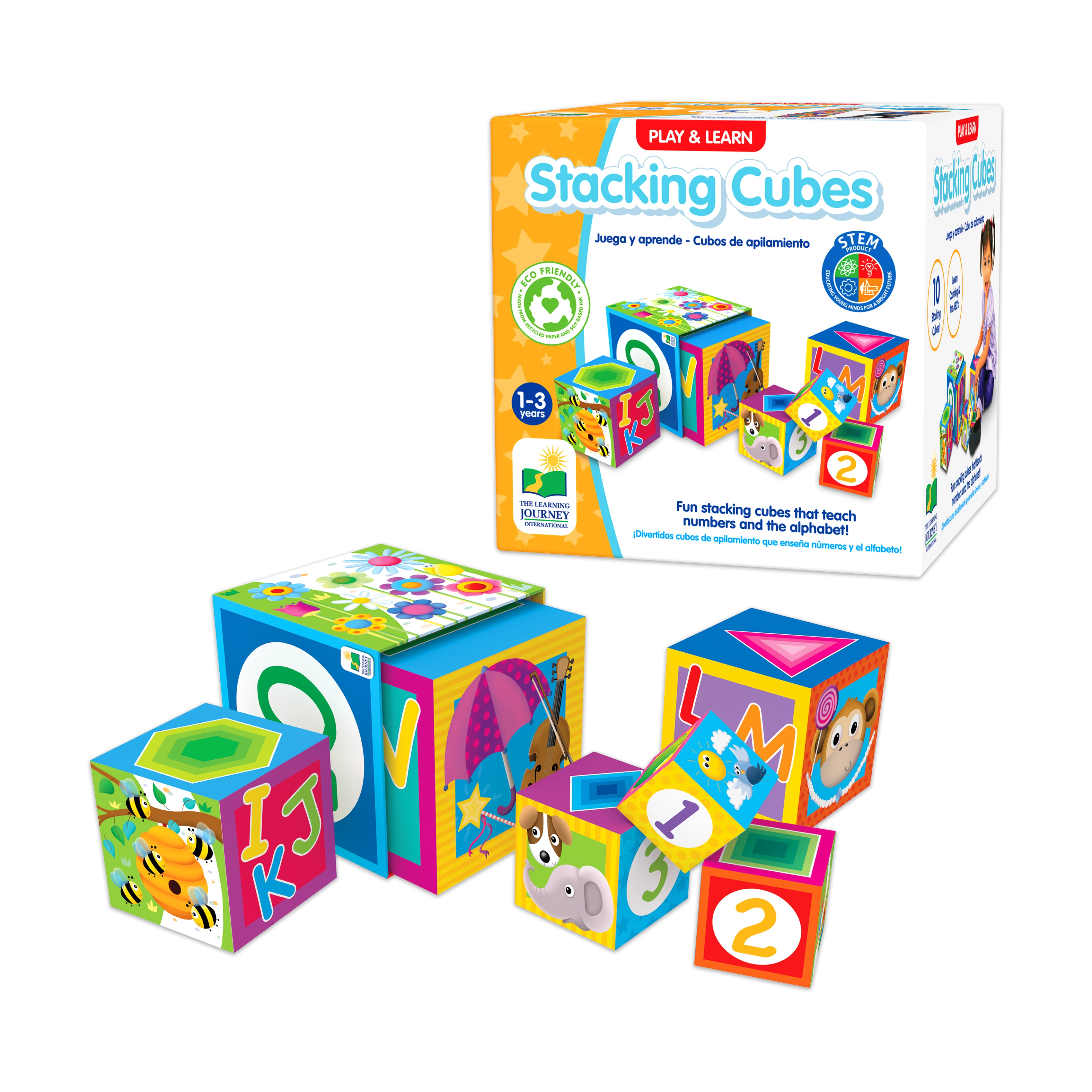 Play & Learn - Colorful Stacking Cubes for Early Learning – Toys