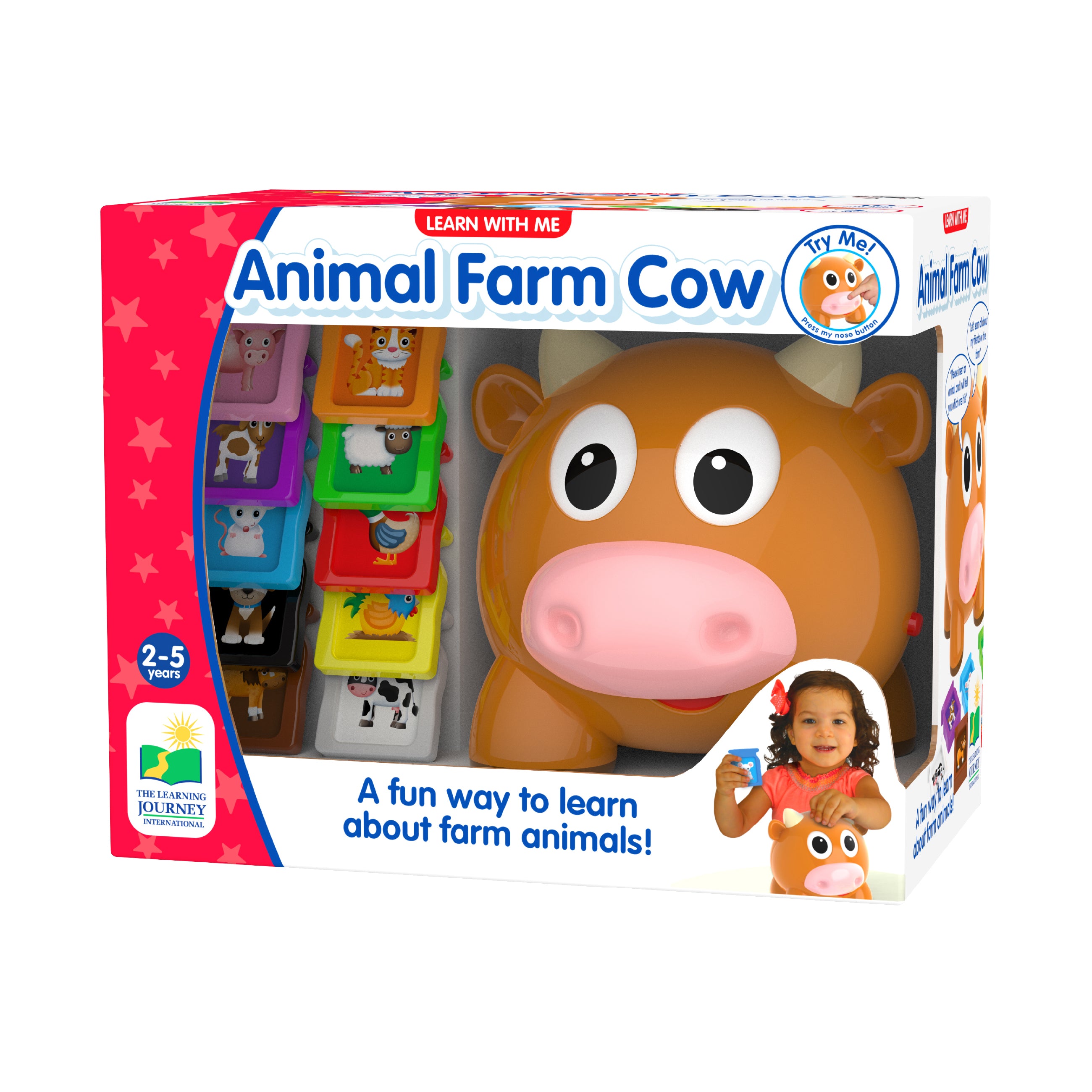 Learn with Me - Interactive Animal Farm Cow Learning Toy – Toys