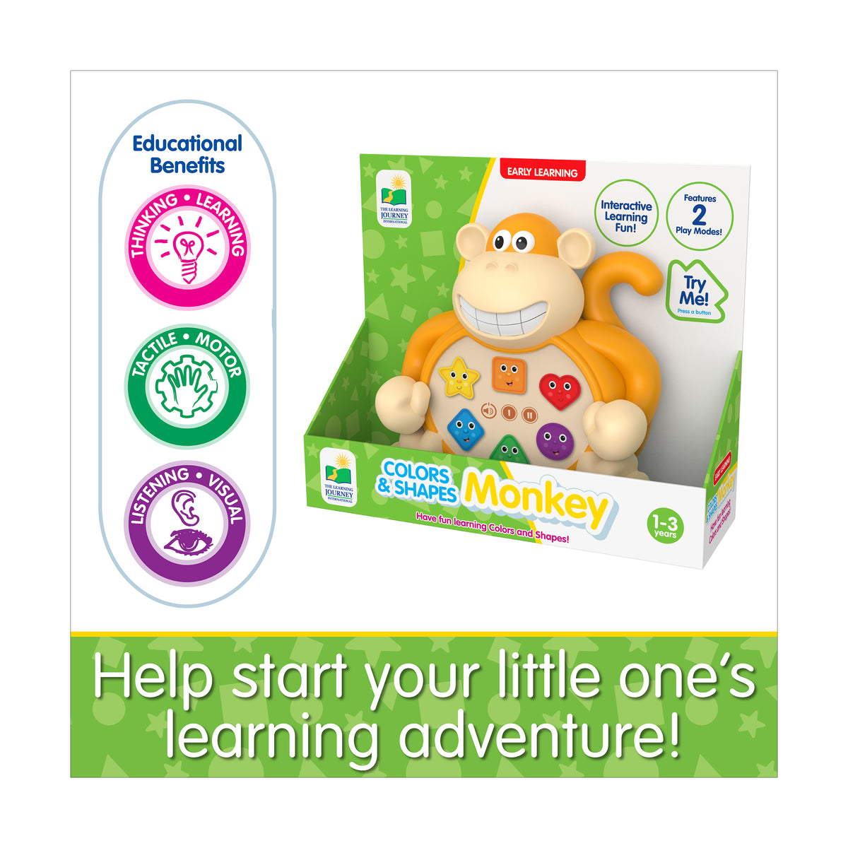Early Learning Colors & Shapes Monkey - Interactive Educational Toy ...