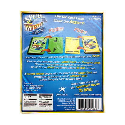 Speedy Recall Fast-Paced Memory Card Game