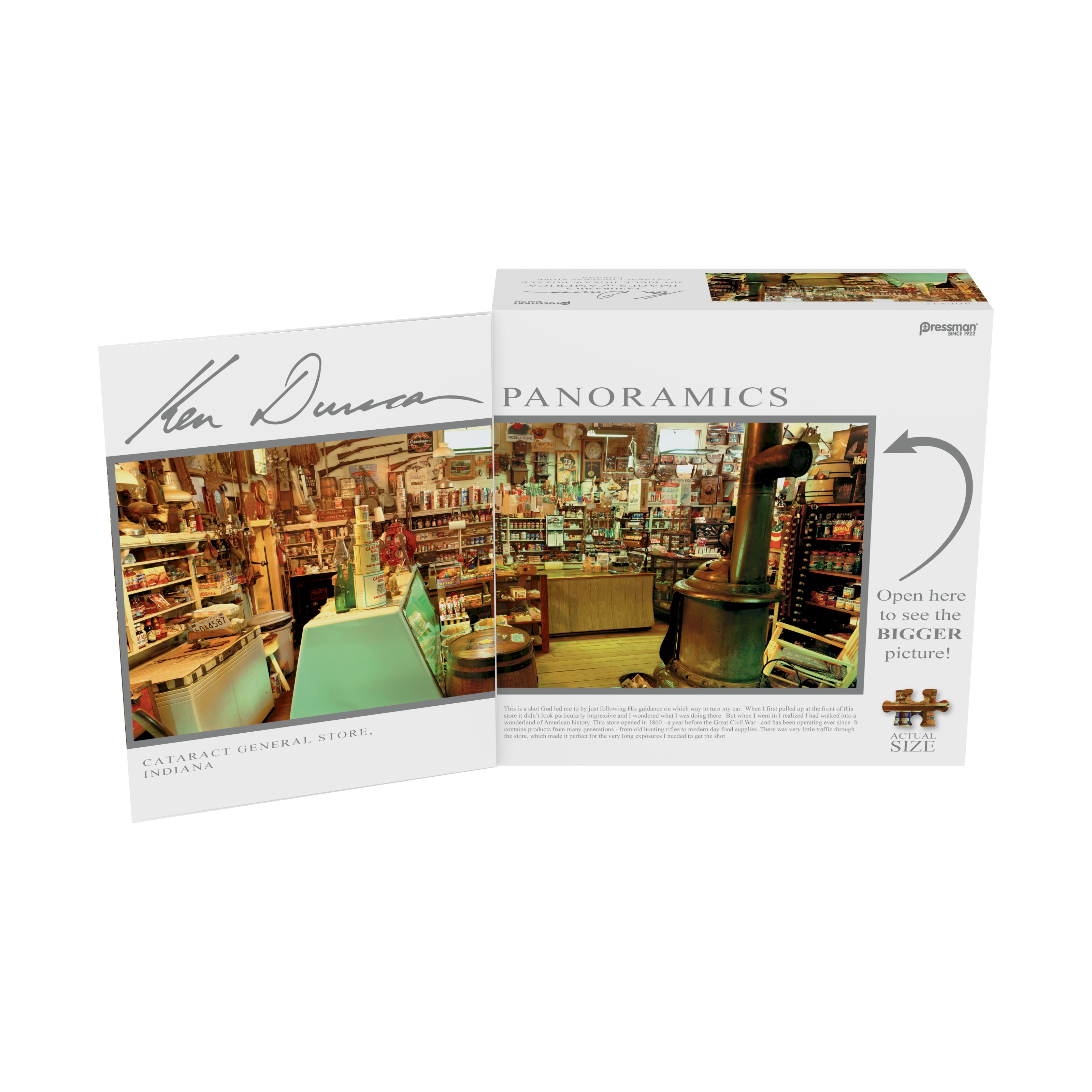 Puzzle Reconstruct Ken Duncan Panoramic Jigsaw Puzzle - Cataract General Store, Indiana ...
