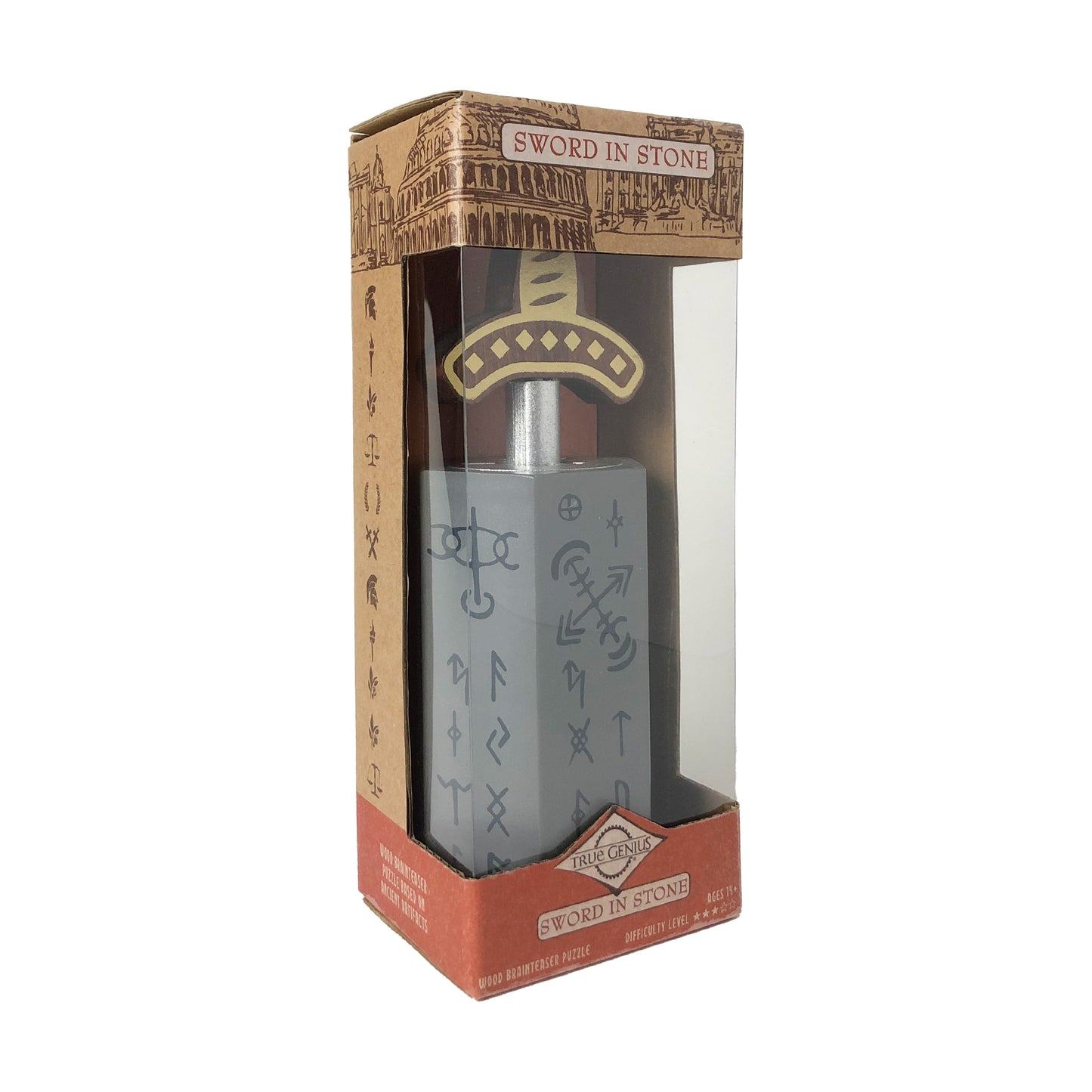 True Genius Sword in Stone - Wooden Brainteaser Puzzle