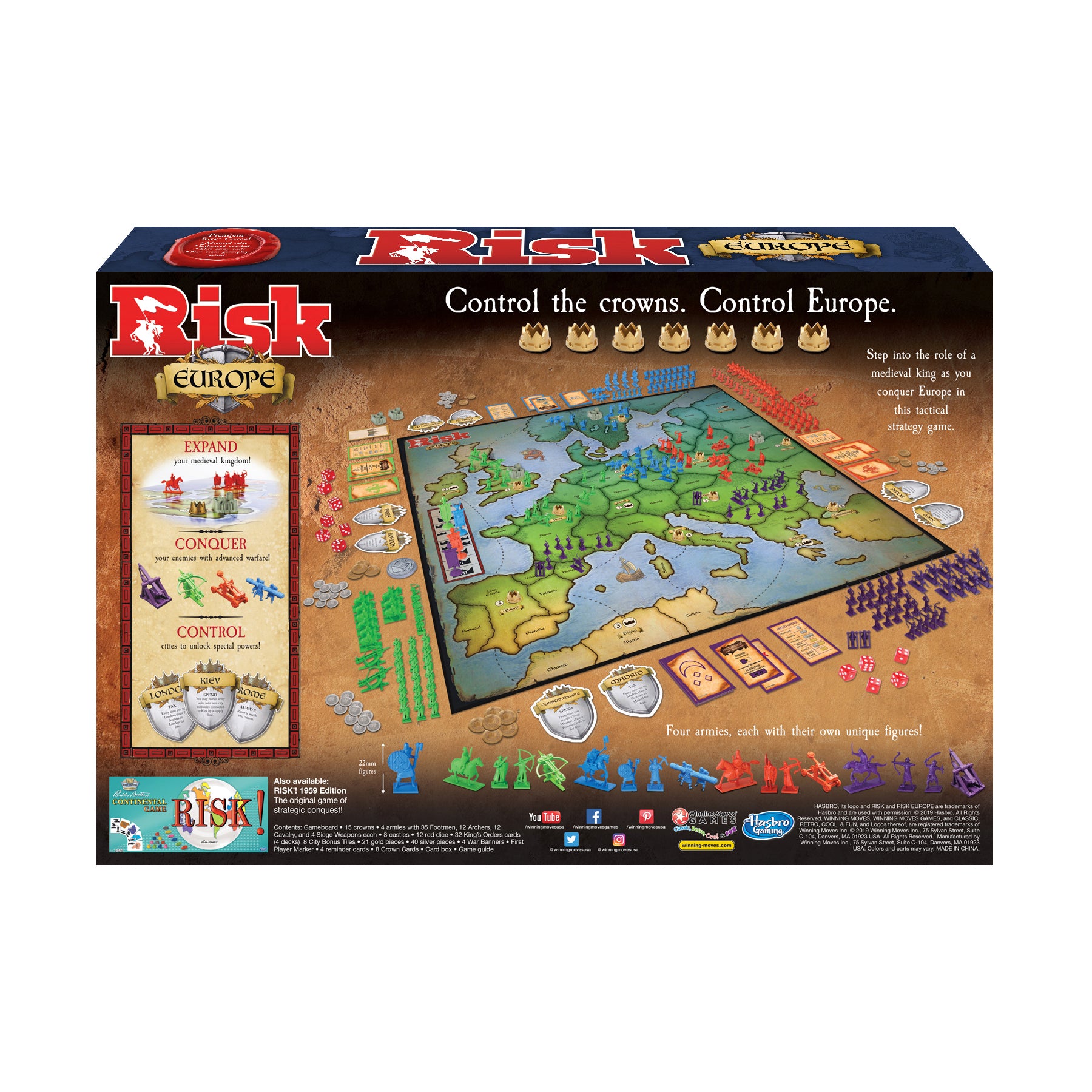 Risk Europe Medieval Conquest Strategy Board Game – Toys