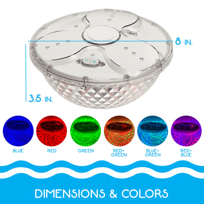 RIPPLE Floating LED Pool Light & Fountain - 4ft Colorful Water Display