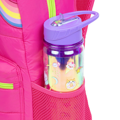 Style.Lab: Debo Rainbow Puffer Backpack - Hot Pink