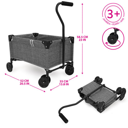 509 Crew Little Wagon Melange Grey folding pull-along cart with handle for kids 3+