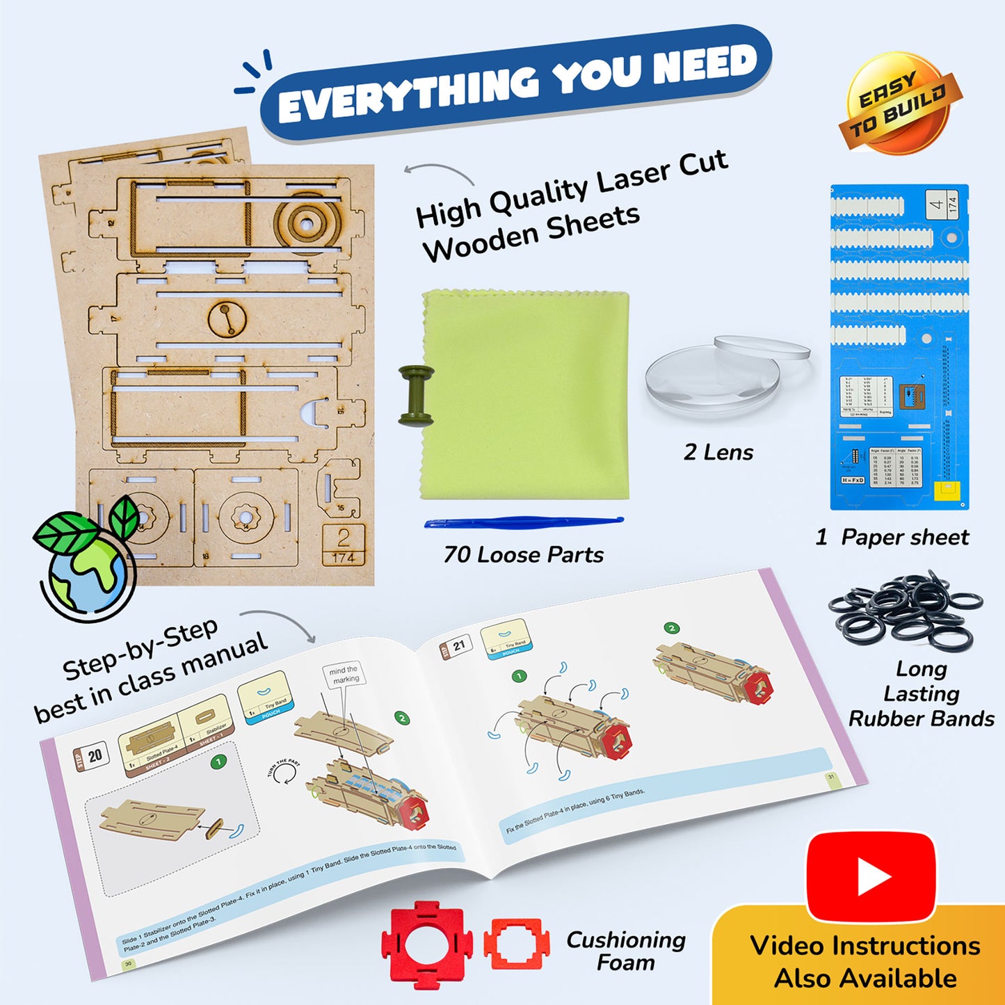 Smartivity Pirate's Telescope DIY Science Kit - Collapsible Pocket Model