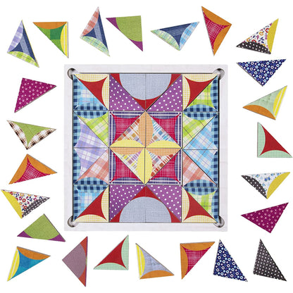 Eco-Friendly Patchwork Pattern Triangular Puzzle - 64 pc