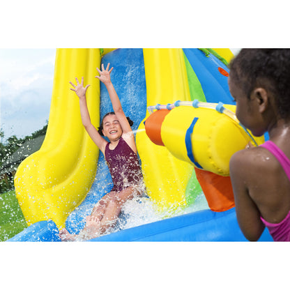 H2OGO! Mega Water Park - Mount Splashblast Inflatable Water Slide Combo