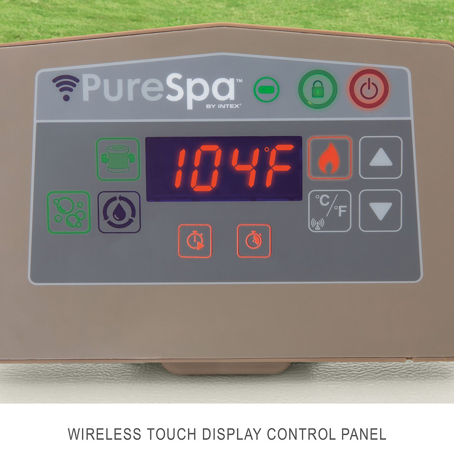 Intex PureSpa Chevron Deluxe 4-Person 69" Square Inflatable Hot Tub with Jets