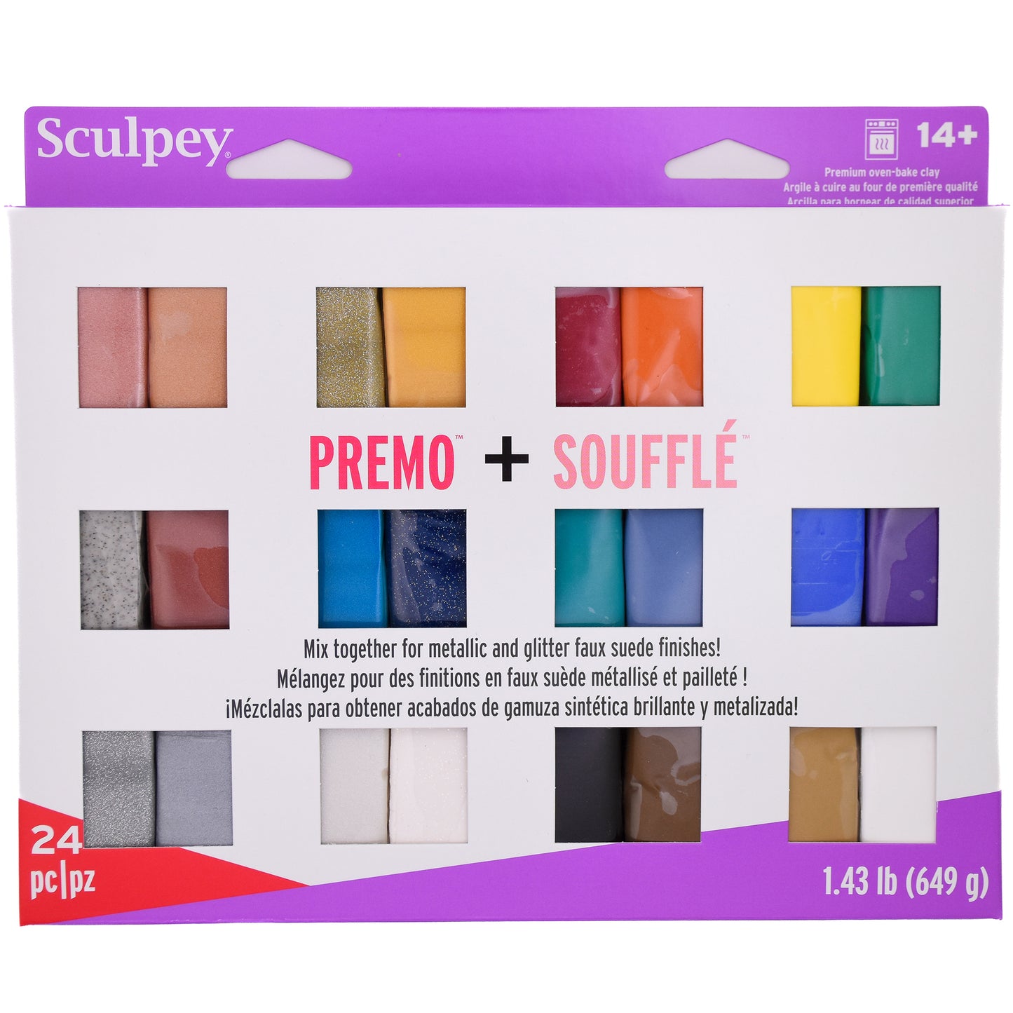 Sculpey Premo and Souffle 24-piece clay multipack with assorted colors