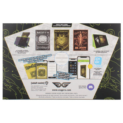 Exquisite Gaming Rick & Morty Digiplate Starter Pack with 3 Collectible Metal Cards & Phone Stand