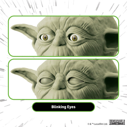 Yoda Blinking Eyes action figure with moving eyelids, green character head