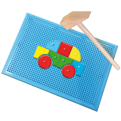 SES Creative My First Hammer Tap Tap - Colorful Shape and Scene Crafting Toy for Toddlers