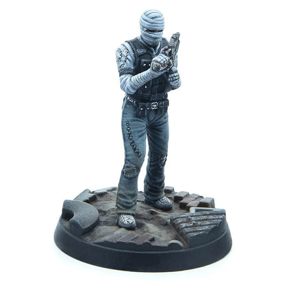 Fallout Wasteland Warfare Burned Man figure with bandaged head and weathered armor