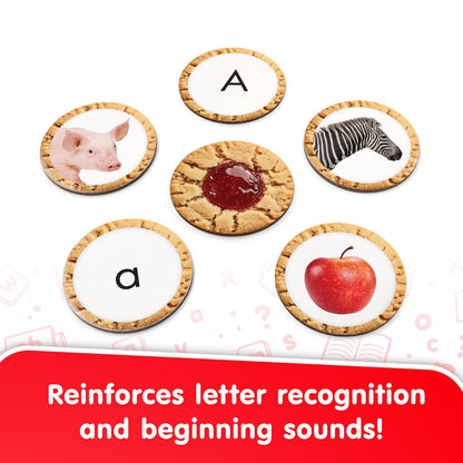Snacks Alphabet educational toy cookies with letter A, pig, zebra, apple and jam cookie