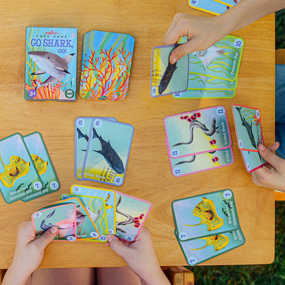 eeBoo Go Shark Go! Ocean-Themed Go Fish Card Game for Kids, Ages 3+