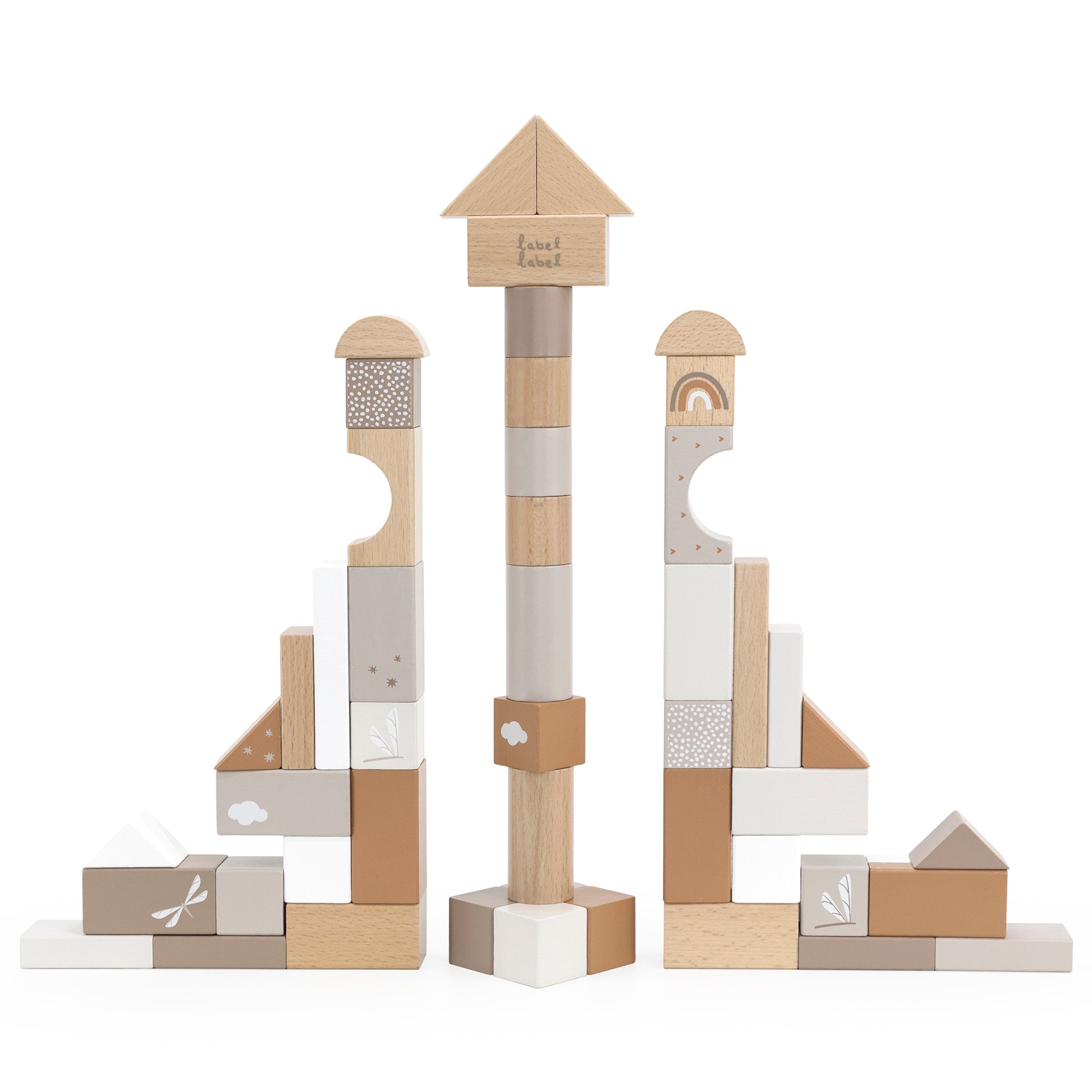Tan Building Blocks Wooden Blocks: 50pcs - Tan – Toys