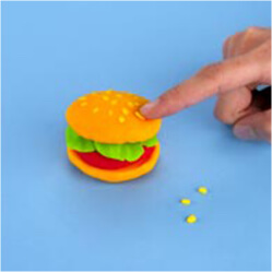 play-doh how to make a pretend hamburger