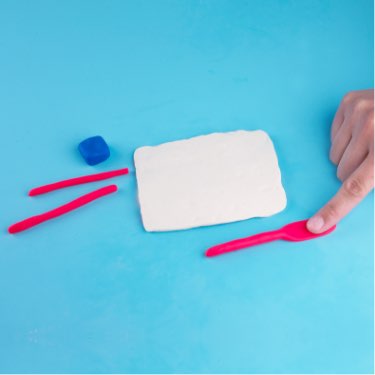 Play-Doh how-to make an American Flag step two