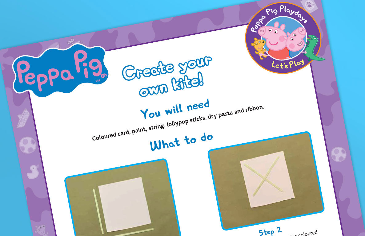 Peppa Pig create your own kite