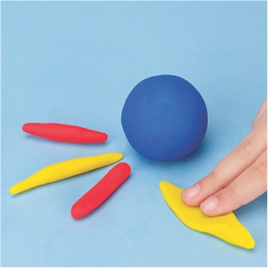 how to make a beach ball with PlayDoh dough compound step one