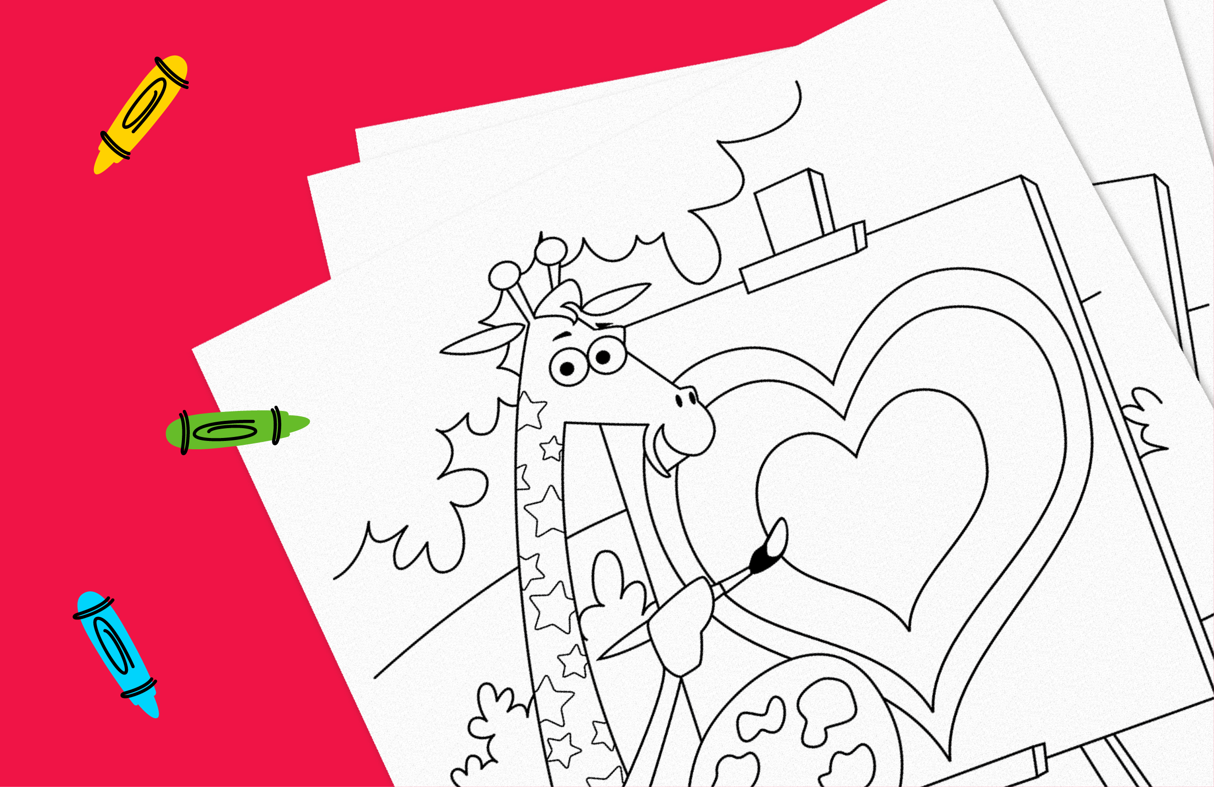 Geoffrey Valentine’s Day Coloring Packet