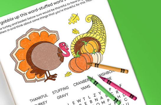 gobble up this word-stuffed word search puzzle